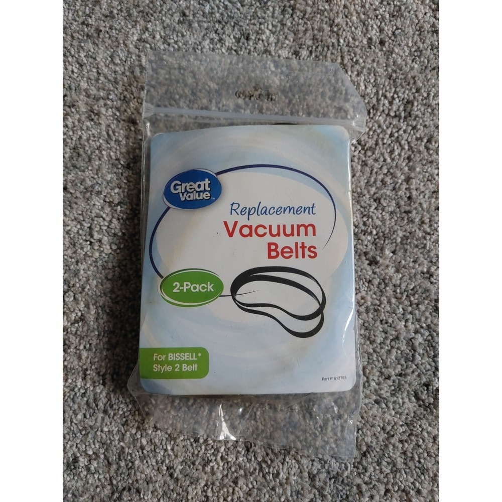 Sealed 2-Pack Replacement Vacuum Belts Bissel Style 2 Hard & Soft 1613765 GV